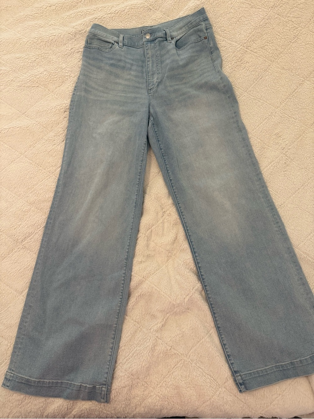 Lands' End wide leg Recover Jeans, arctic indigo, size 12 tall women’s
